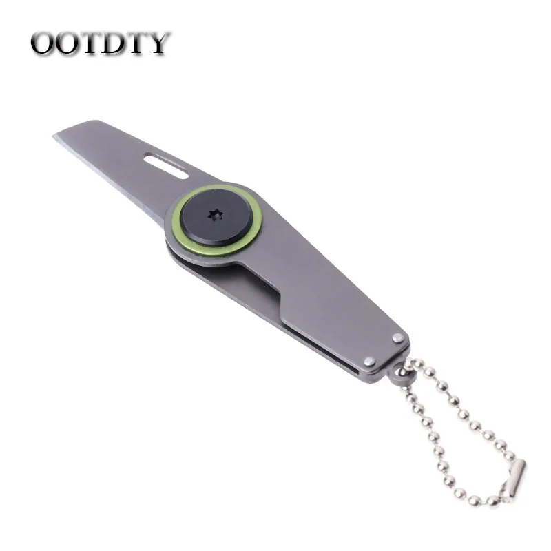 

OOTDTY Tactical Mini Pocket Folding Knife Survival Portable Camping EDC Key Chain Tool hand tool dorp shipping
