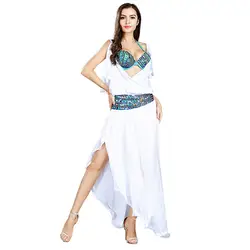 Женский Восточный танец костюм Балади Танец живота Индийский Египетский танцевальный костюм бюстгальтер для танца живота Пояс платье
