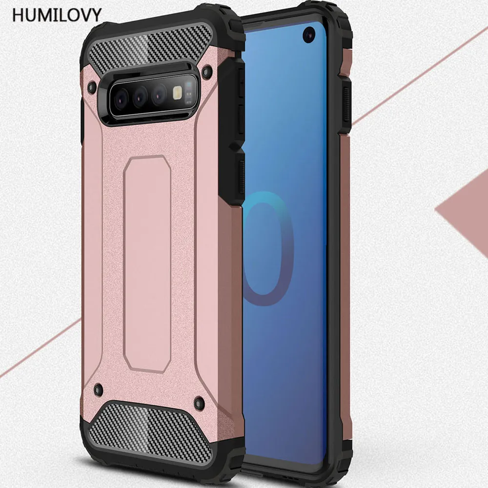

For Samsung Galaxy S10 Case for Fundas Galaxy S10 Cover Silicone Rubber Armor Hard Back Phone Case For Samsung Galaxy S10 Coque