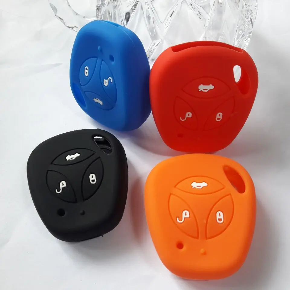 

3 Button Entry Remote Key Fob Case Keychain For LADA Priora Sedan sport Kalina Granta Vesta X-Ray XRay Silicone Protector