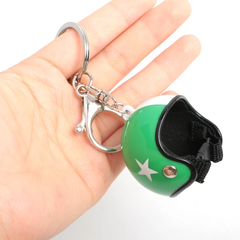 

New Motorcycle Helmets Key chain Women men Cute Safety Helmet Car Keychain Bags Hot Key Ring gift Jewelry wholesale