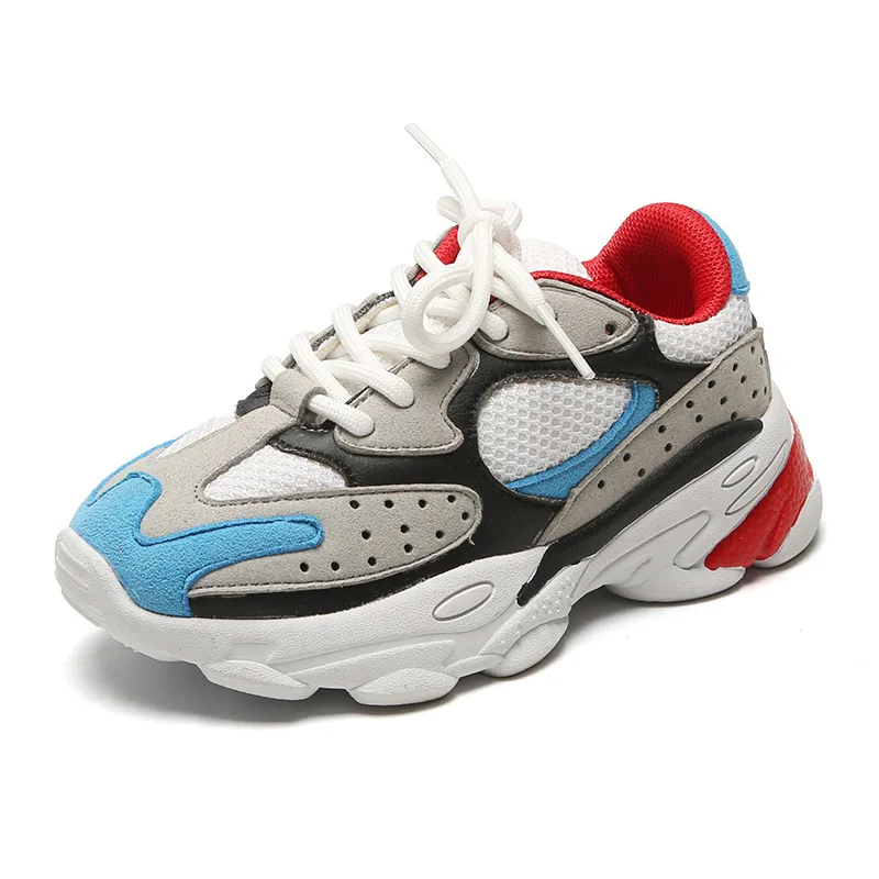 

2019 Boys Girls Lace-Up Sneakers Baby/Toddler/Little/Big Kid Sport School Trainers Children Clunky Brand Casual Fashion Shoes