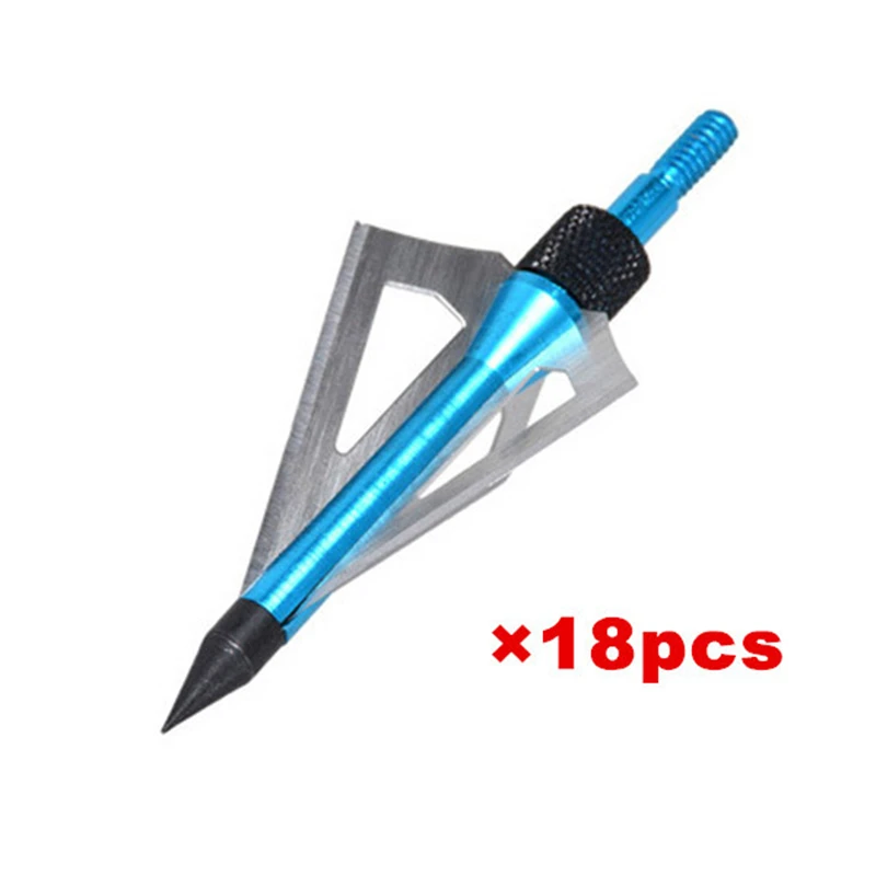 (18pcs/lot) Hunting arrow head broadheads 3 blades archery arrow head
