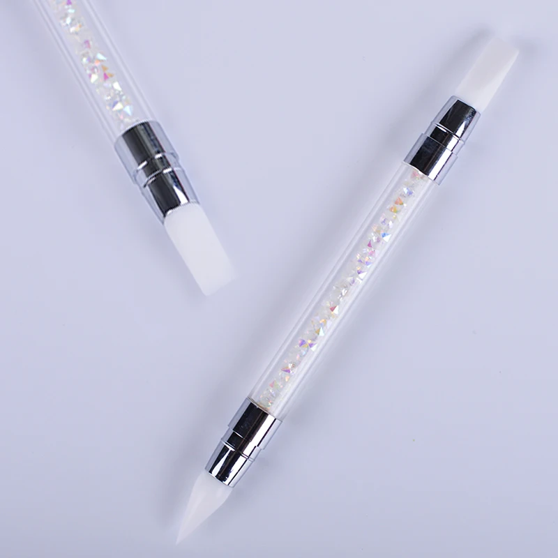 1 шт. силиконовая ручка скульптура для дизайна ногтей|pen acrylic|rhinestone brushacrylic pen |