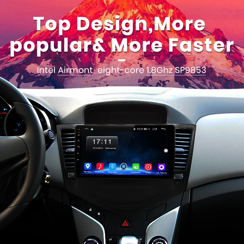 Perfect Junsun 4G+64G CarPlay DSP Android 8.1 Car Radio Multimedia Stereo Audio Player GPS 2 Din For Chevrolet CRUZE 2009-2014 no DVD 1