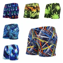 Мужская одежда для плавания с принтом эластичные плавки дышащие пляжные шорты для плавания быстросохнущие Летние плавки для серфинга шорты-боксеры