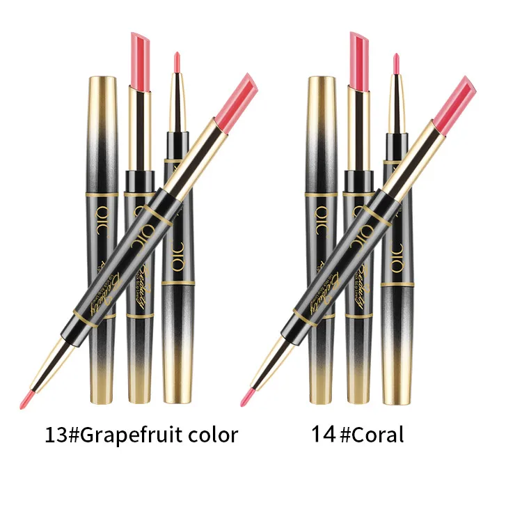 Двусторонняя матовая помада+ подводка для губ Макияж матовый блеск для губ косметический бальзам увлажняющий кремовый карандаш для губ Макияж липлин