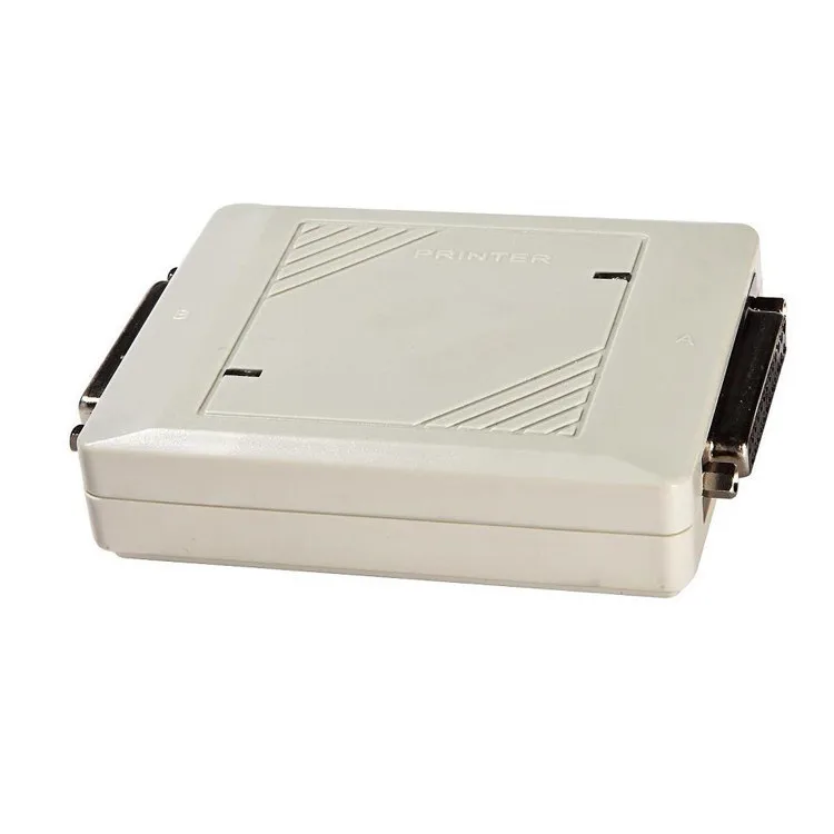 2 port auto parallel port printer sharing switch plastic, 2 PC share