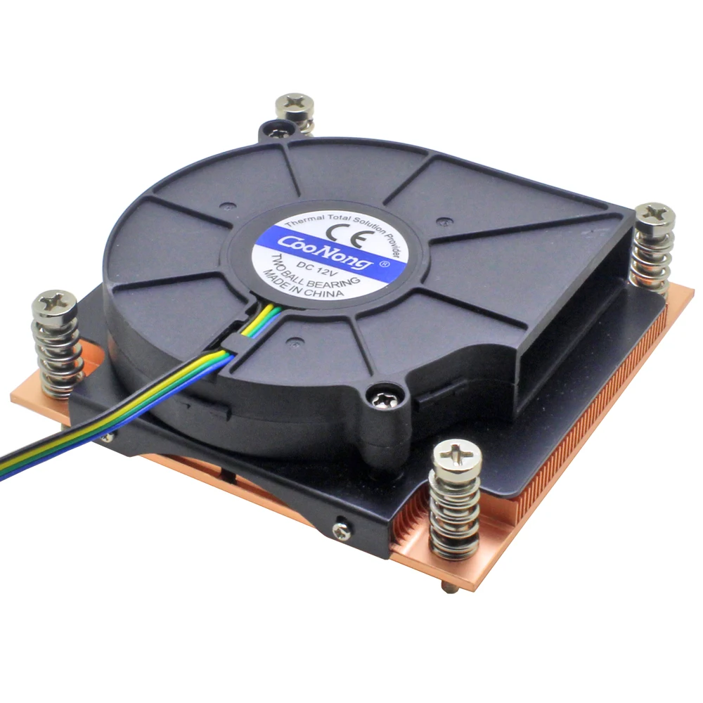 

1U server CPU cooler copper heatsink 7515 blower cooling fan for Intel LGA 1150 1151 1155 1156 Industrial computer cooling