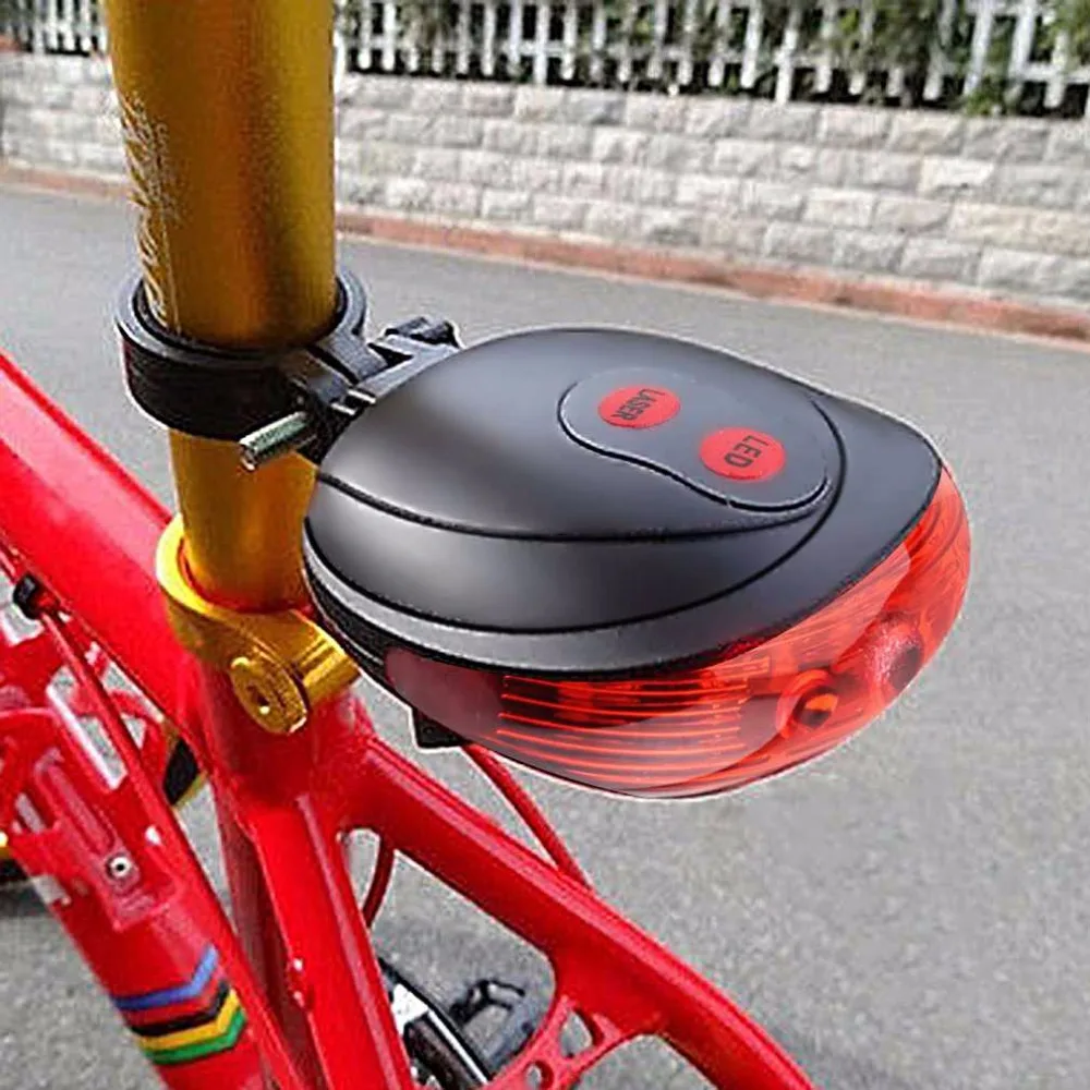 Супер предложение 5 светодиодный 2 лазерный велосипед свет 7 Режим вспышки Велоспорт габаритный задний фонарь для велосипеда лампа