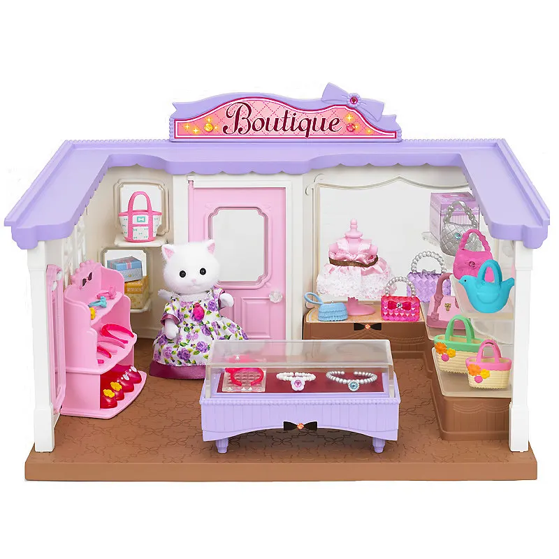 Sylvanian Families кукольный домик игровой набор сцены аксессуары фрукты конфеты вагон игрушка магазин без фигурок - Цвет: 5234