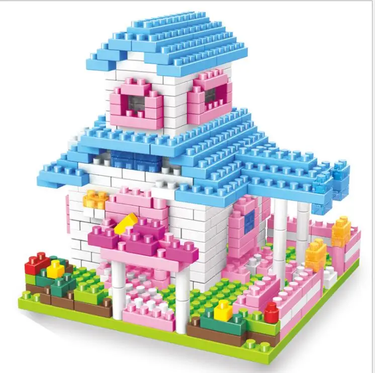 Christmas Super Large Villa 374Pcs Building Blocks DIY Educational Toys House Models Building