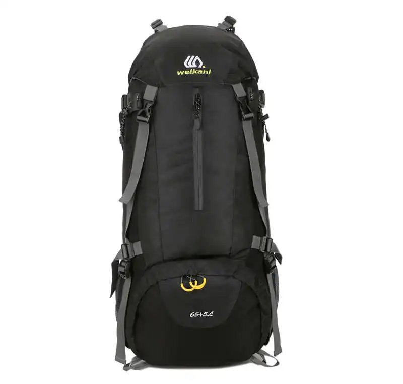 Explosion 70L открытый спортивный рюкзак, альпинистский рюкзак походный рюкзак внутренний кронштейн для переноски тактический пакет, чтобы отправить дождевик - Цвет: Black