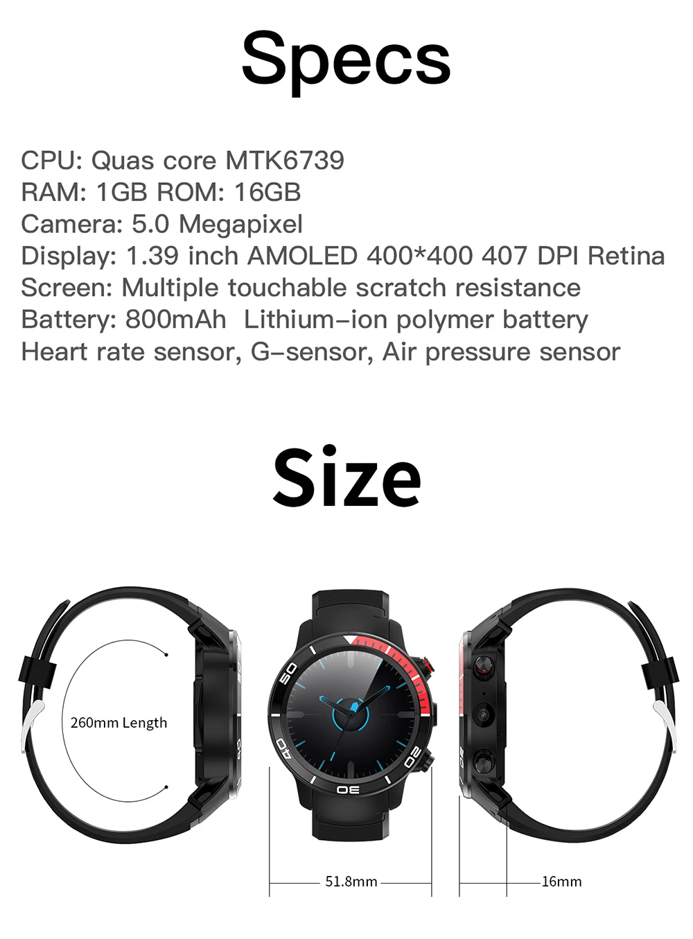 Смарт-часы Android WI-FI 4G Nano SIM профессиональный спорт анализа Ip68 Спорт Смарт часы gps 5MP Камера индивидуальные циферблат