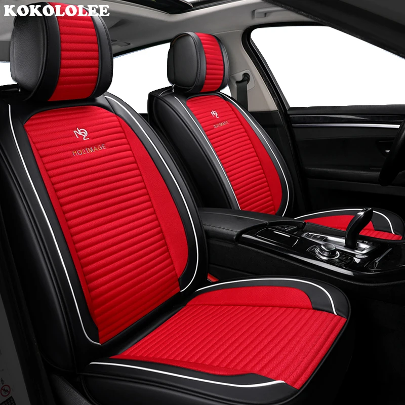 KOKOLOLEE Front Rear Car Seat Cover Universal auto seats covers for