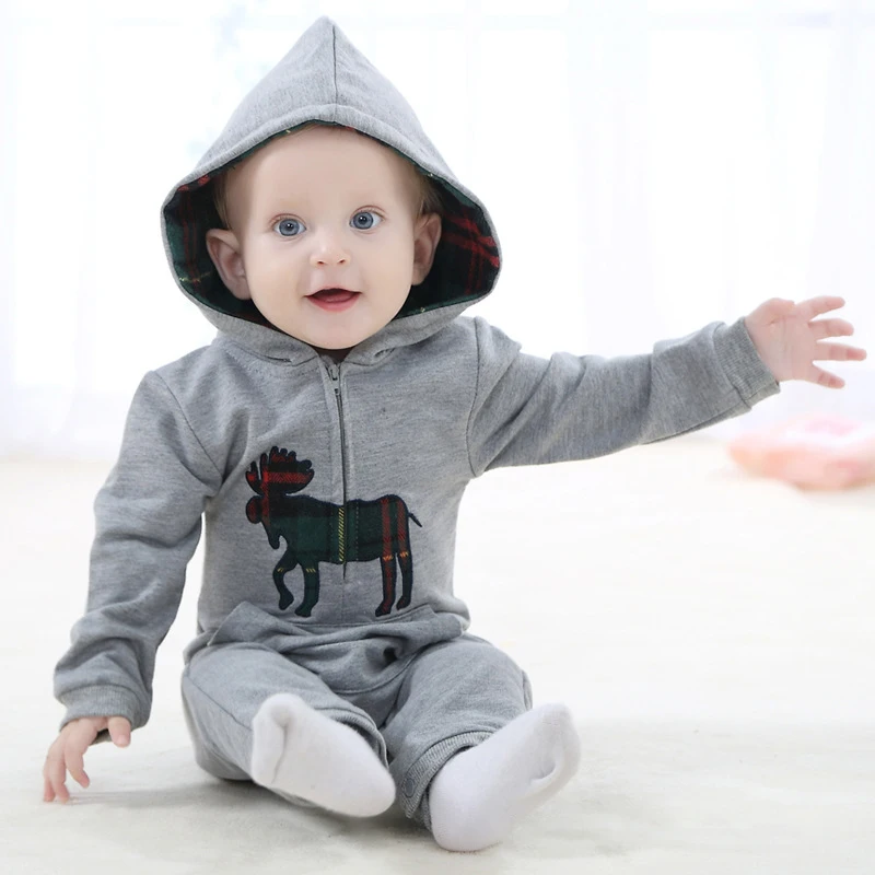 الطفل الخريف طويلة الأكمام الوليد بيبي بوي فتاة زي الحيوان رومبير playsuit الملابس مقنعين لطيف الطفل الخريف طويلة الأكمام الوليد بيبي بوي فتاة زي الحيوان رومبير playsuit الملابس مقنعين لطيف