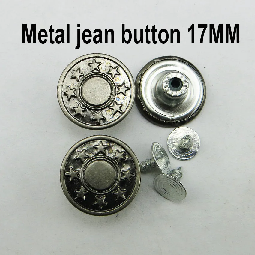 No Sew Jean Button Replacement Instant Fit Metal Jeans Button Pins Tool  Free Reusable Adjusting Buttons for Denim Crafts, 17mm -  Israel