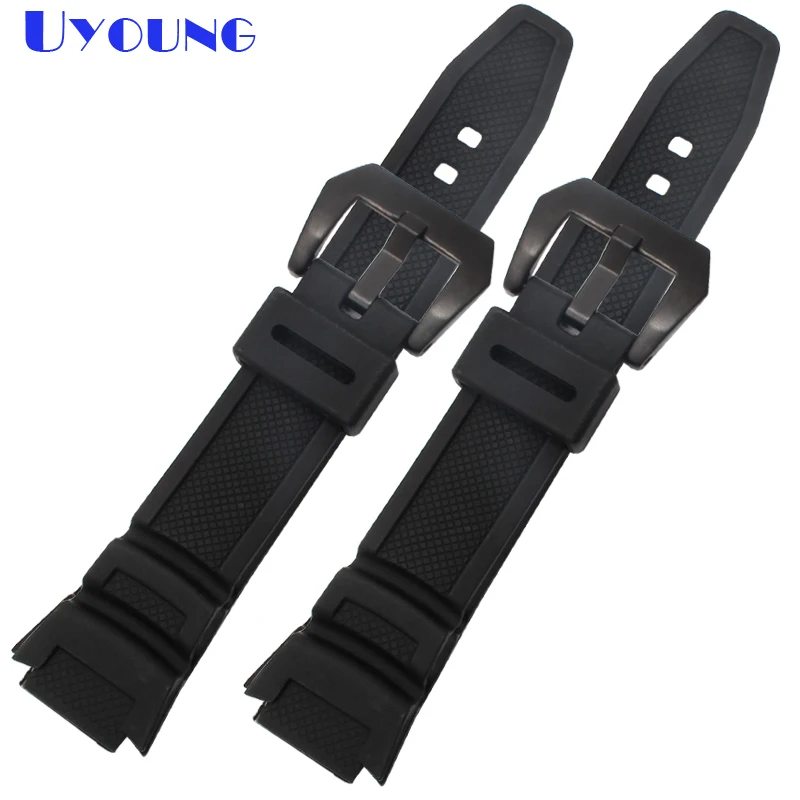Cinturino In Gomma Siliconica 26*18Mm Cinturino Impermeabile Cinturino Convesso Bocca Braccialetto Per Cinturino Casio Sgw-300H/Sgw-400H