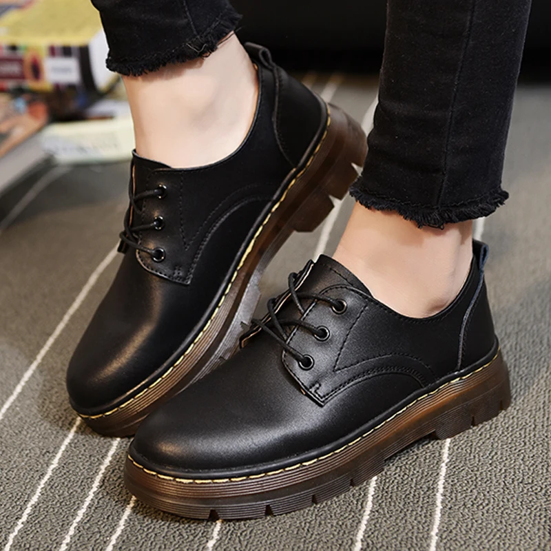 Женские туфли-оксфорды из натуральной кожи; офисные женские весенние повседневные туфли; модные лоферы в британском стиле большого размера плюс