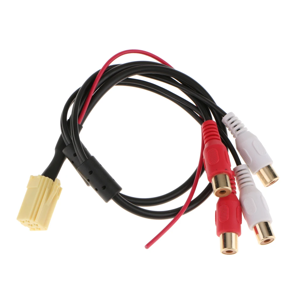 Aux Mini 6Pin адаптер для 4 RCA кабеля Blaupunkt VW Audi Seat Skoda Ford|Кабели адаптеры и разъемы| |