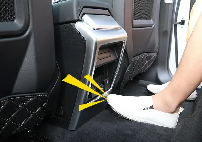 Chrome ABS Rear Armrest Body Protective Stick Console Cover For Land