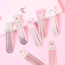 Милый мультфильм кролик свинья животное 3D металлическая Закладка канцелярский школьный офисный поставка Escolar Papelaria