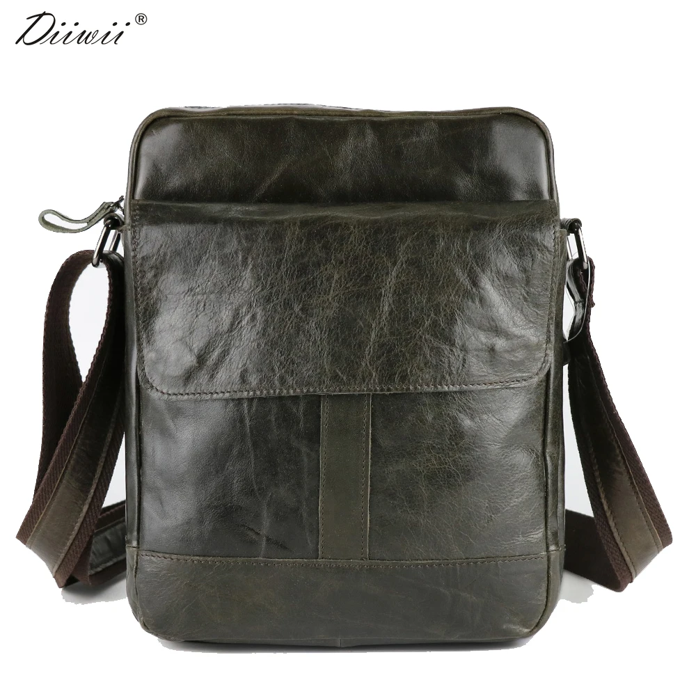 

Diiwii bag new genuine leather crossbody bag small men bag cow leather man messenger bag shoulder bags