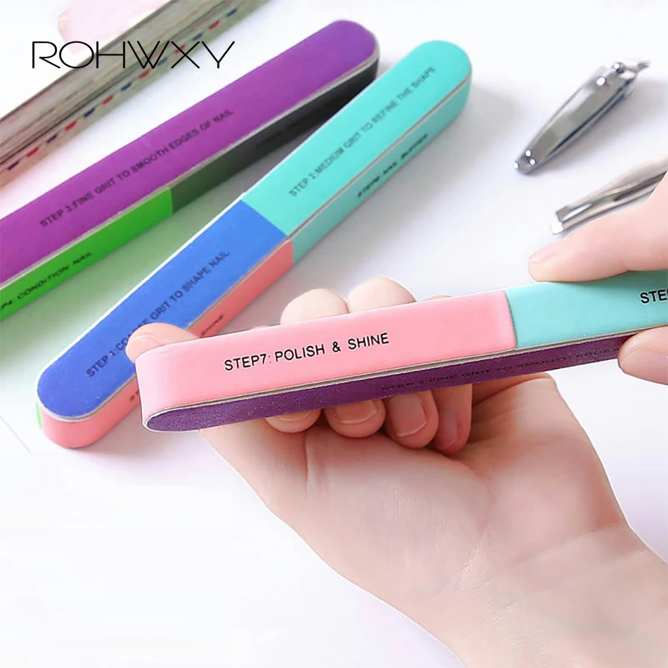 

ROHWXY 1/3pcs Nail File Sanding Sand Six-sided Polishing File Nail Tool Manicure Tools Nail Files Gel Polish Manicure Tool