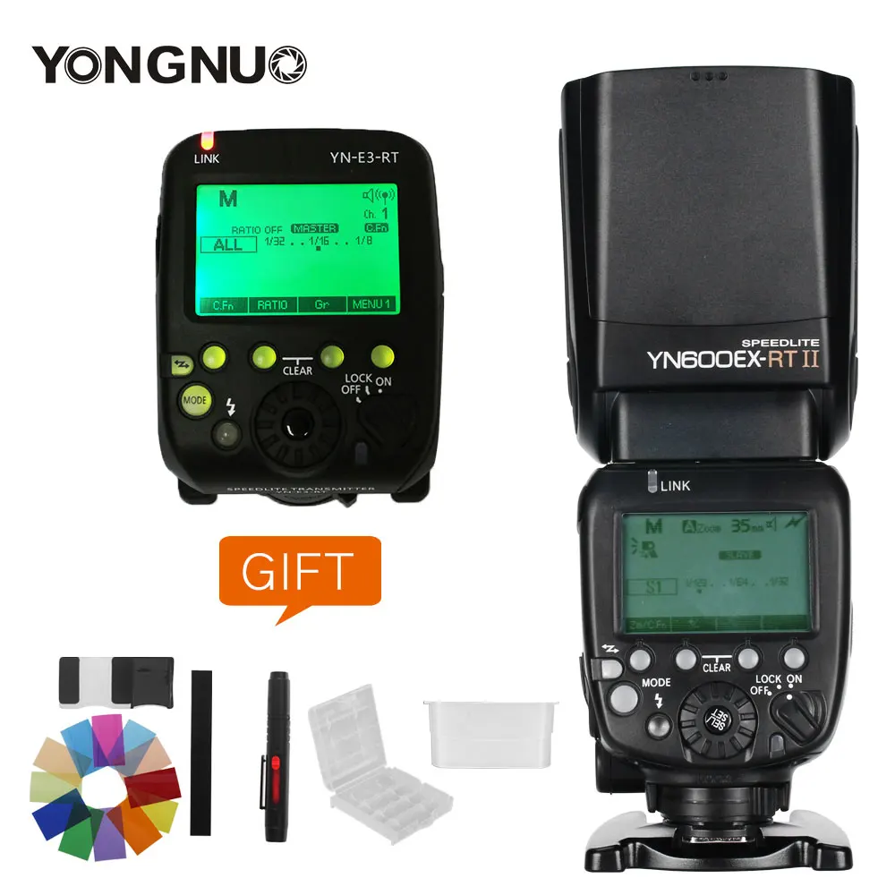 Быстрая! YONGNUO YN600EX-RT II+ YN-E3-RT Master Flash Speedlite для Canon RT радио ТРИГГЕРНАЯ система 5D3 5DII 60d 550d 650d - Цвет: YN600EX add E3 RT