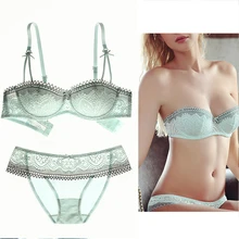 Ladies Secret, женский бюстгальтер, набор, без бретелек, с регулируемыми бретелями, ультра-тонкий, мягкий, пуш-ап, кружевной бюстгальтер, сексуальные трусики с глубоким вырезом, большие размеры