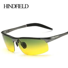 HINDFIELDFashion алюминиевые магниевые солнечные очки ночного видения Поляризованные очки мужские брендовые водительские мужские солнцезащитные очки UV400