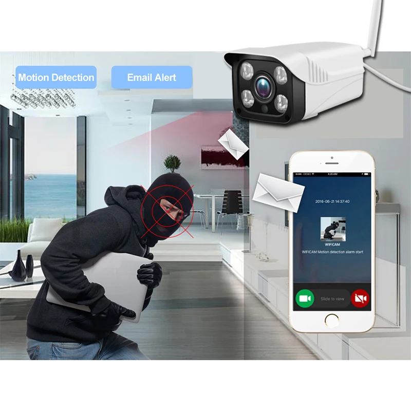 Lintratek Surveillance Wifi Security Camera HD 720P Cloud Storage Bullet IP Camera 4 IR lights Indoor/Outdoor Wi-fi Camera Lintratek Surveillance Wifi Security Camera HD 720P Cloud Storage Bullet IP Camera 4 IR lights Indoor/Outdoor Wi-fi Camera