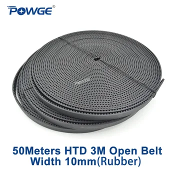 

POWGE HTD 3M open timing belt width 10mm Length 50000mm Neoprene Rubber Fiberglass 3M-10 open belt HTD3M pulley CNC 50meters