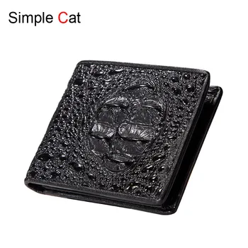 

Men Short Wallet Leather Alligator Pattern Thin Wallets Male Designer Crocodile Wallet For Credit Card With Coin Holder