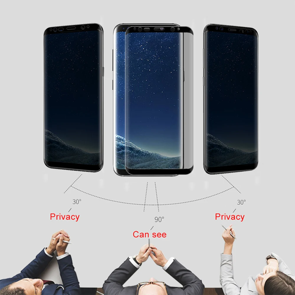 

Friendly Anti Spy Tempered Glass For Samsung Galaxy S8 S9 Plus Privacy 3D Full Cover Screen Protector Film For Samsung Note 8 9