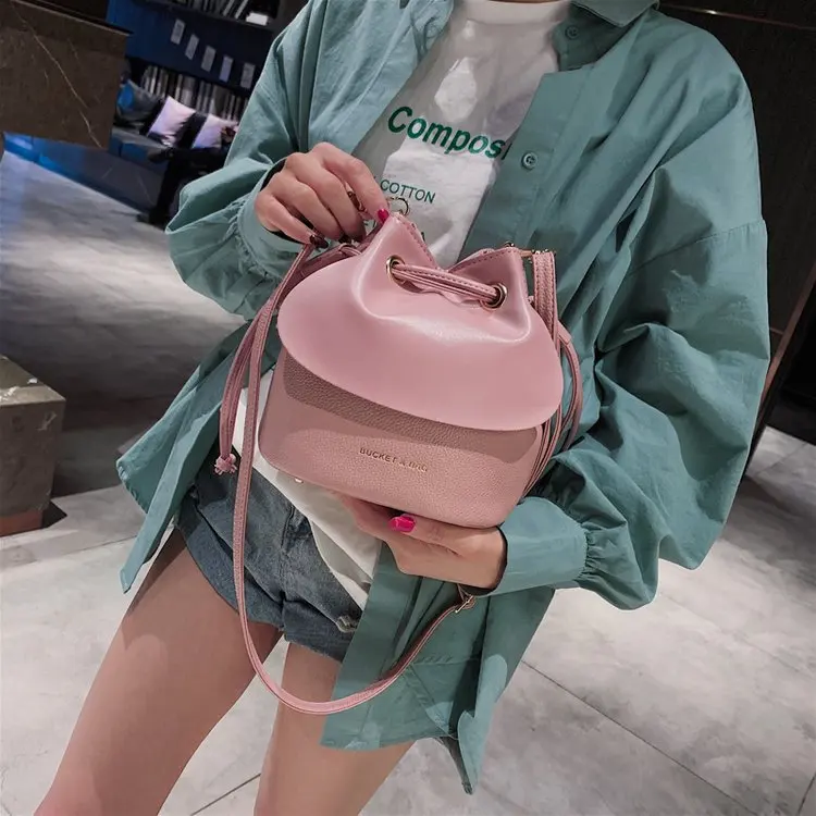 

JI HAO Brand Design Shoulder Bags Designer PU Leather Crossbody Bag For Women Large Capacity Female Chains Bucket Bags