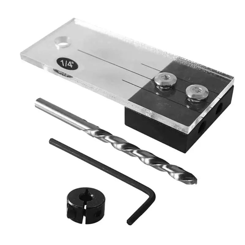 

1/4 inch Dowel Drilling Jig Kit Wood Drilling Hole Locator Drill Guide Set