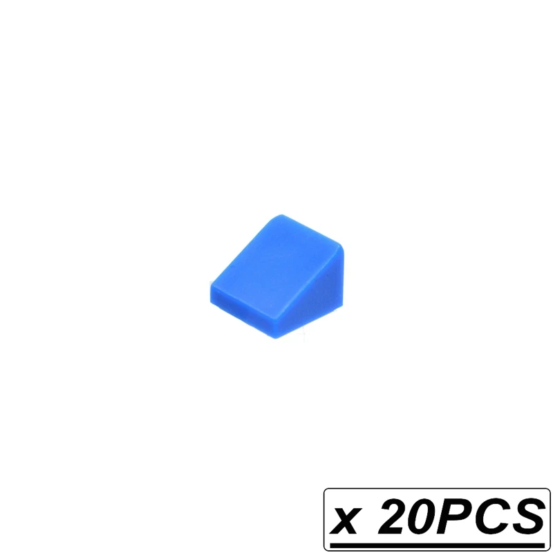 

20pcs/lot Slope 30 1 x 1 x 2/3 MOC Custom Bricks Part Building Compatible Blocks 54200 Educational Toys for Children
