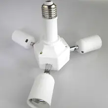 Фотография, домашний Вращающийся 3 в 1 E27 Базовый светильник лампа адаптер держатель Гнездо сплиттер Прямая поставка