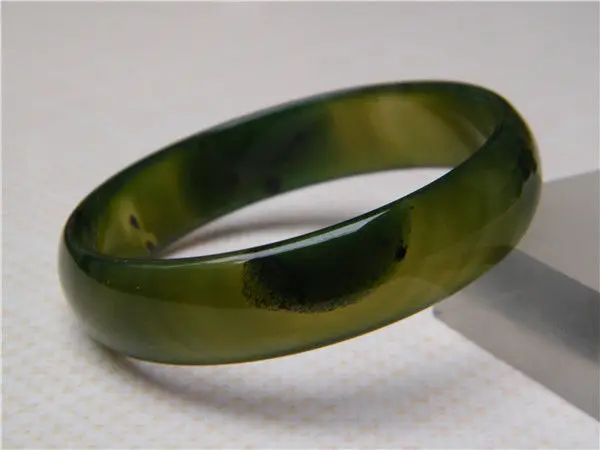 

NEW HOT 100% NATURAL GREEN CHALCEDONY stone BRACELET 60.3MM