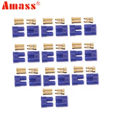 10pair/lot Amass EC2 Male Female Bullet Connector Banana Head Plug For RC Lipo Battery