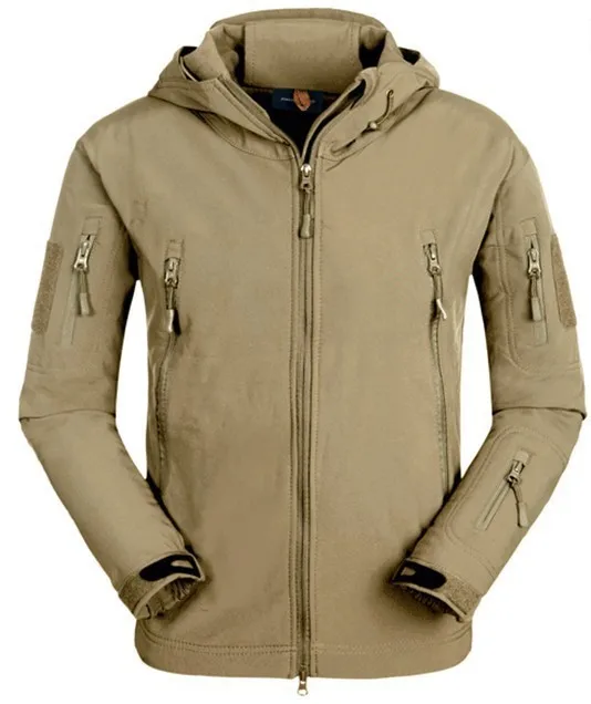 Veste Tactique Imperméable Homme à Capuche - Multi-poches - Coupe-vent Style Militaire - Pour Randonnée Et Urbain