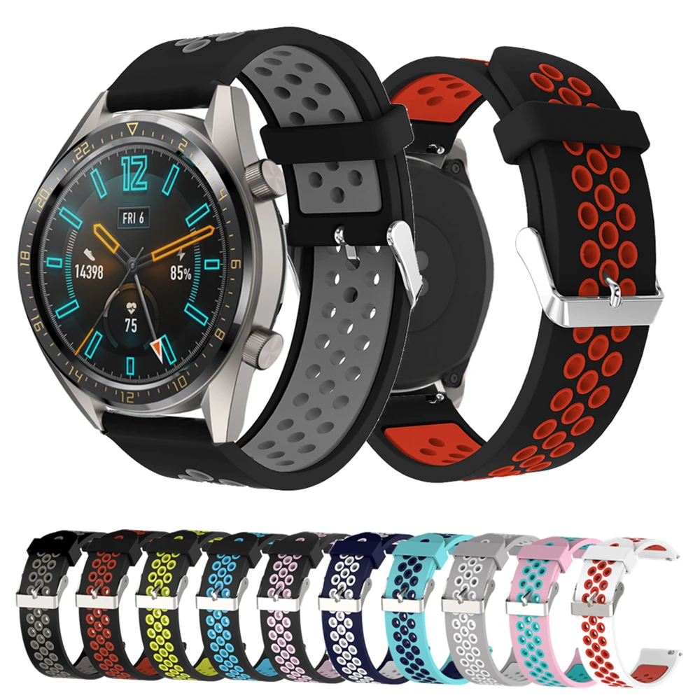 Ремешок для часов huawei Watch GT Band для huawei GT ремешок спортивный браслет из силикона ремешок на запястье сменный Браслет аксессуары