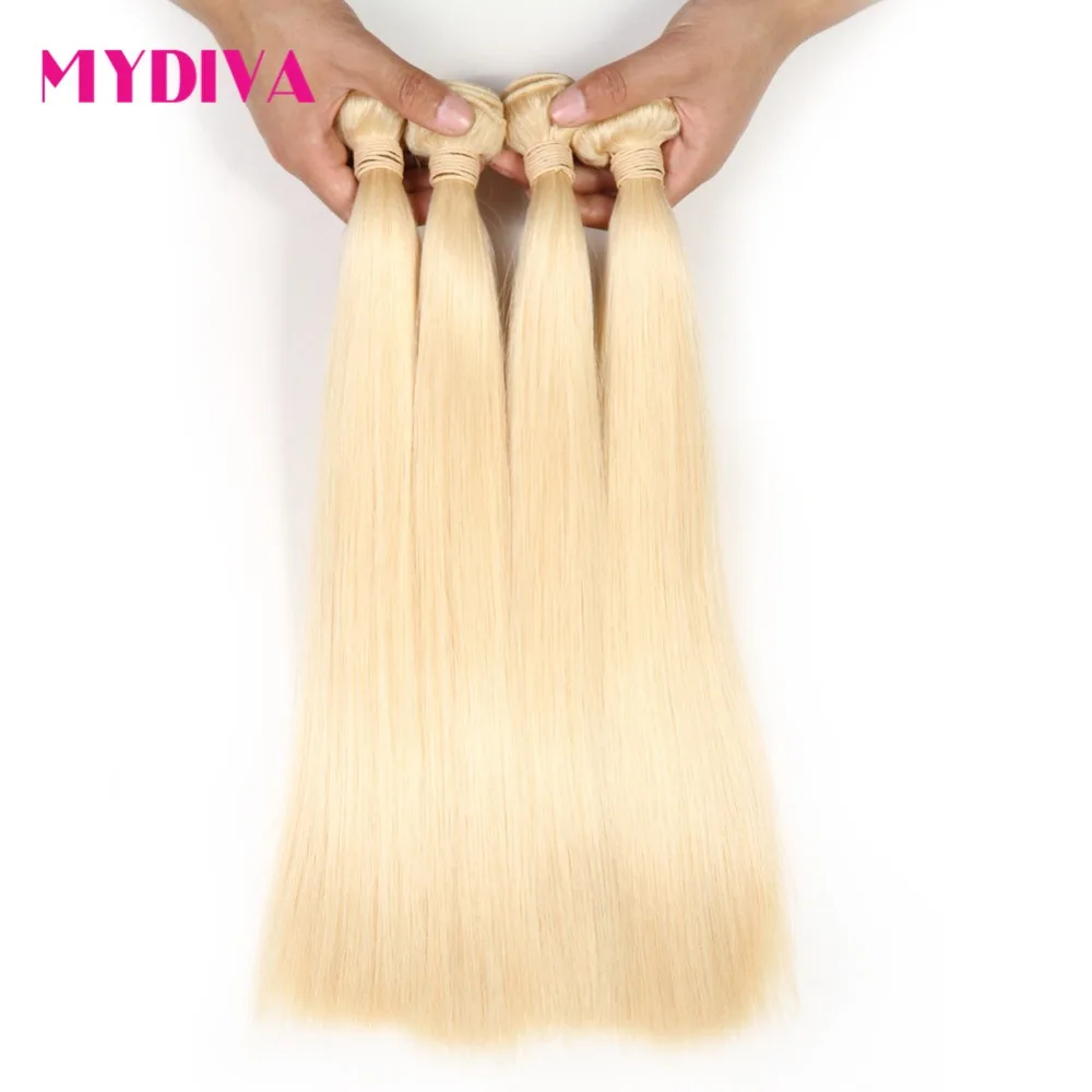 

Peruvian Platinum Blonde Bundles Straight 100% Remy Human Hair Extensions Blonde 613 Hair 10 - 24 Inch 3 Or 4 Bundles Deals