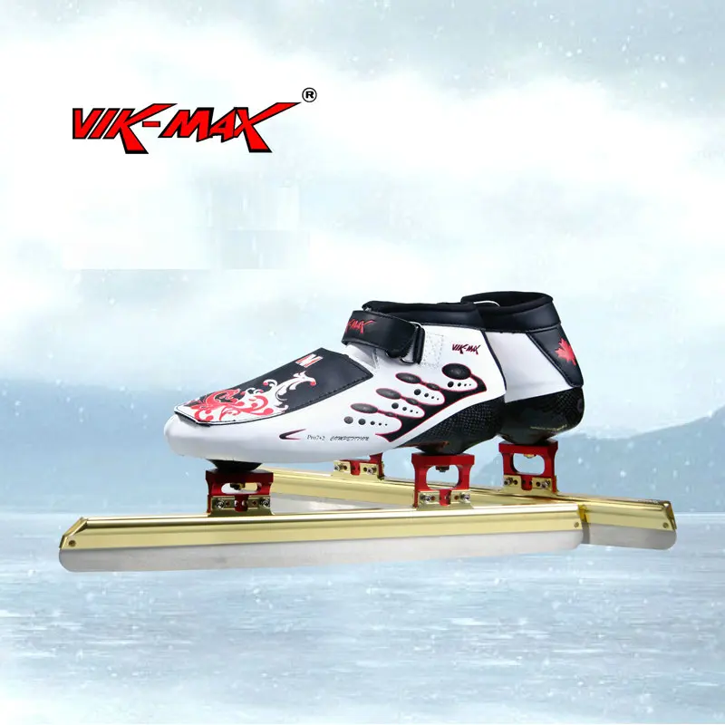 VIK MAX ice speed skate shoes stainless ice blade adult kids cold