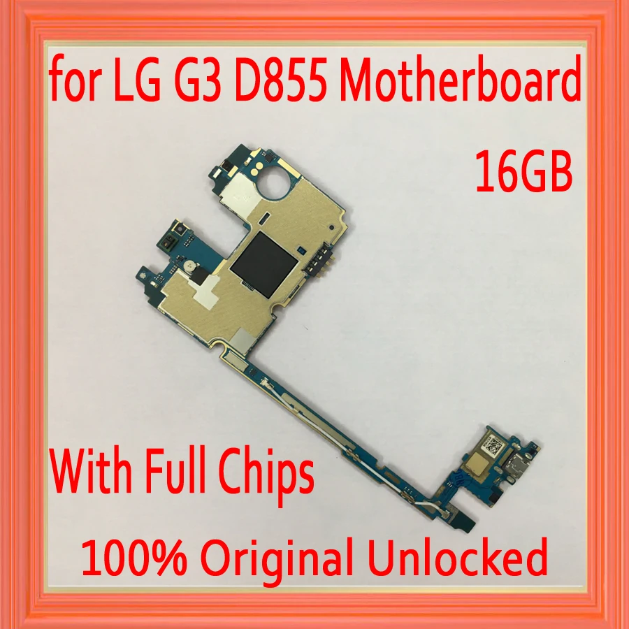 

Good quality 16gb for LG G3 D855 Motherboard with full Chips,100% Original unlocked for LG G3 D855 Mainboard with Android System
