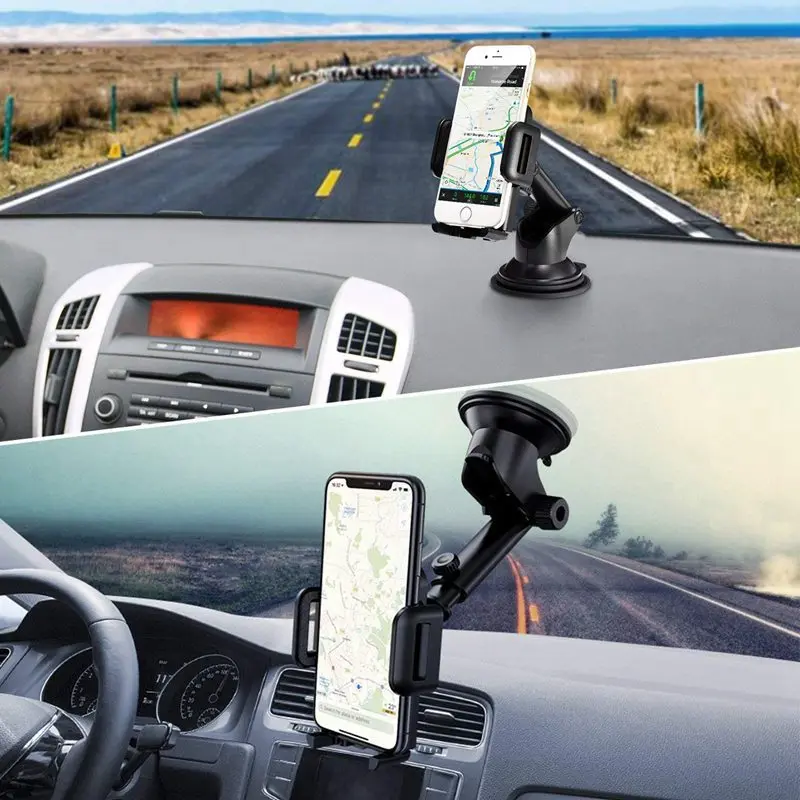 Universal Car Bracket Dashboard Car Holder Phone Mount Adjustable Windshield Holder Cradle with Strong Sticky Gel Pad            (11)