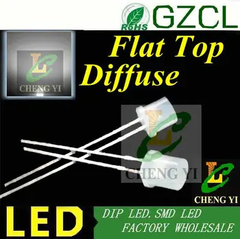 

(Alibaba supplier)High flux DIP LED White 5mm flat top led 6000-6500K diffused led diode 3.0-3.5V