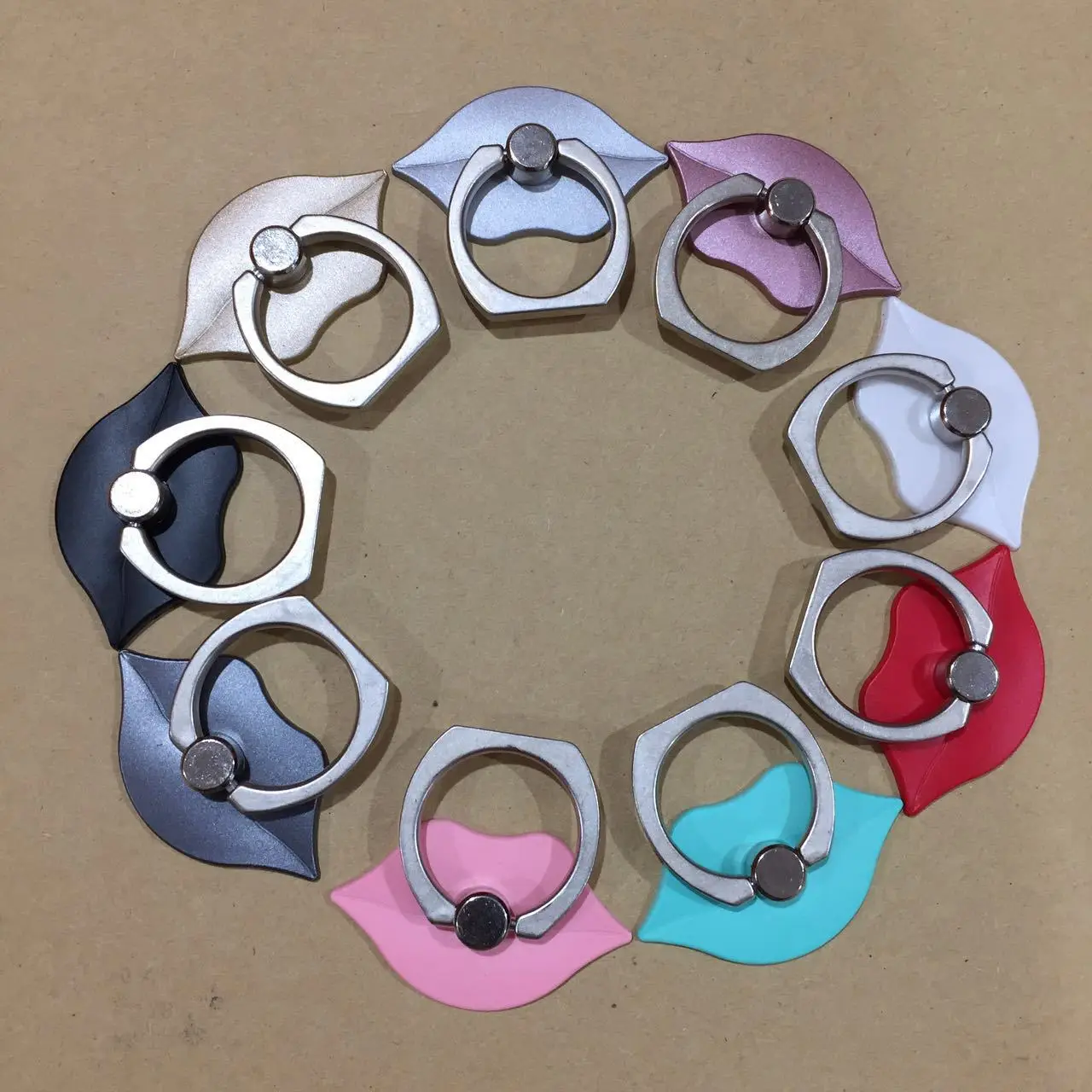For IPhone Samsung Phone Mount Stand Fashion 9 Colors Holder Universal Mobile Phone Ring 3D Lip Pattern Stand Finger Grip Stand For IPhone Samsung Phone Mount Stand Fashion 9 Colors Holder Universal Mobile Phone Ring 3D Lip Pattern Stand Finger Grip Stand