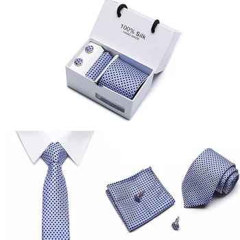 

Classic Gingham Pattern Mens Ties Set Suit Ties Wedding Mens Tie with Matching Pocket Square Neckties Pocket Square 3 Set Gifts